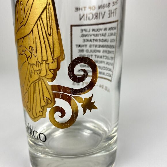 VTG MCM Anchor Hocking Zodiac Highball Tumbler Glass Virgo Astrology 1960s - Picture 4 of 8